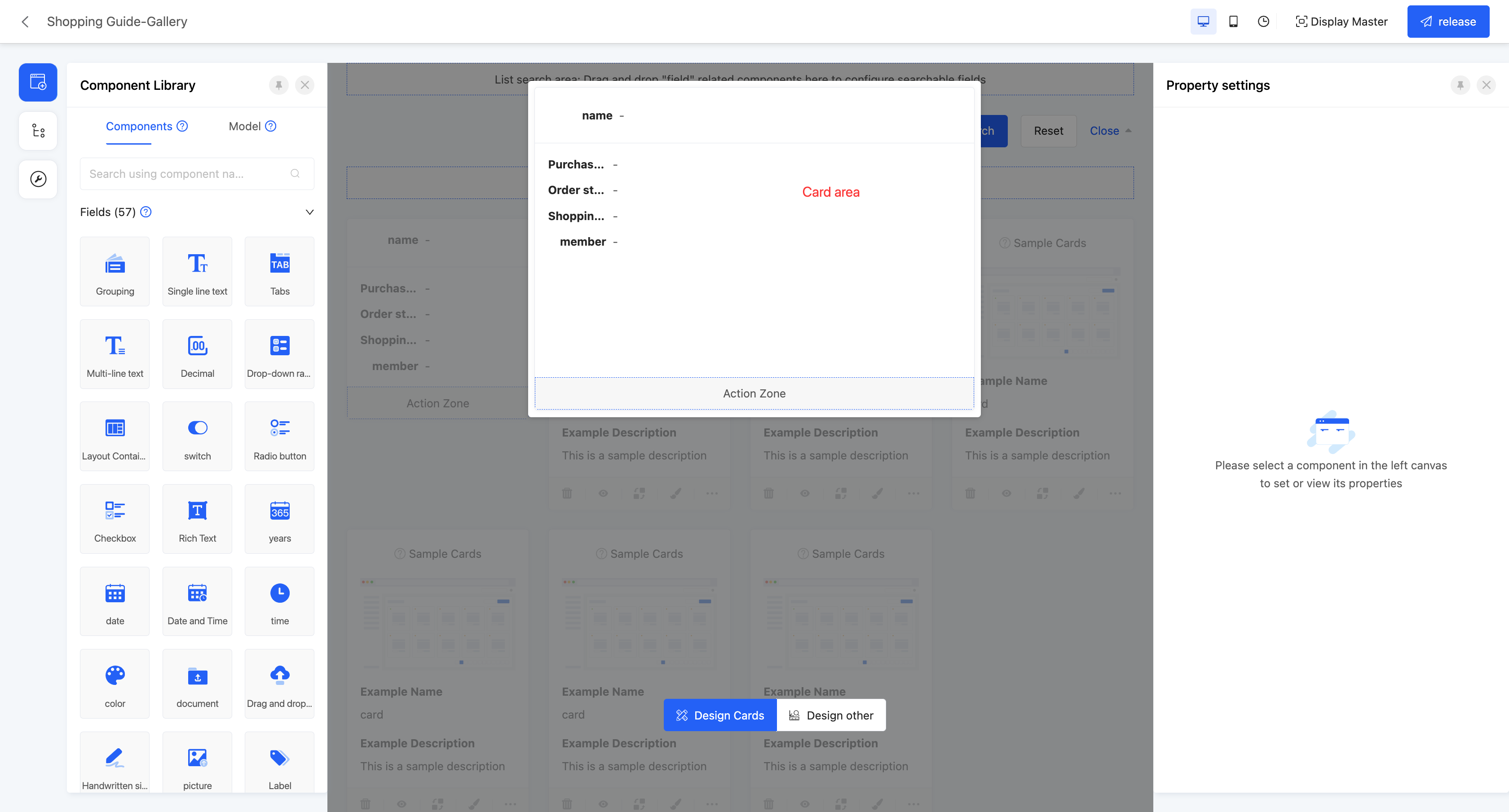 Design Gallery Page Example - Design Card