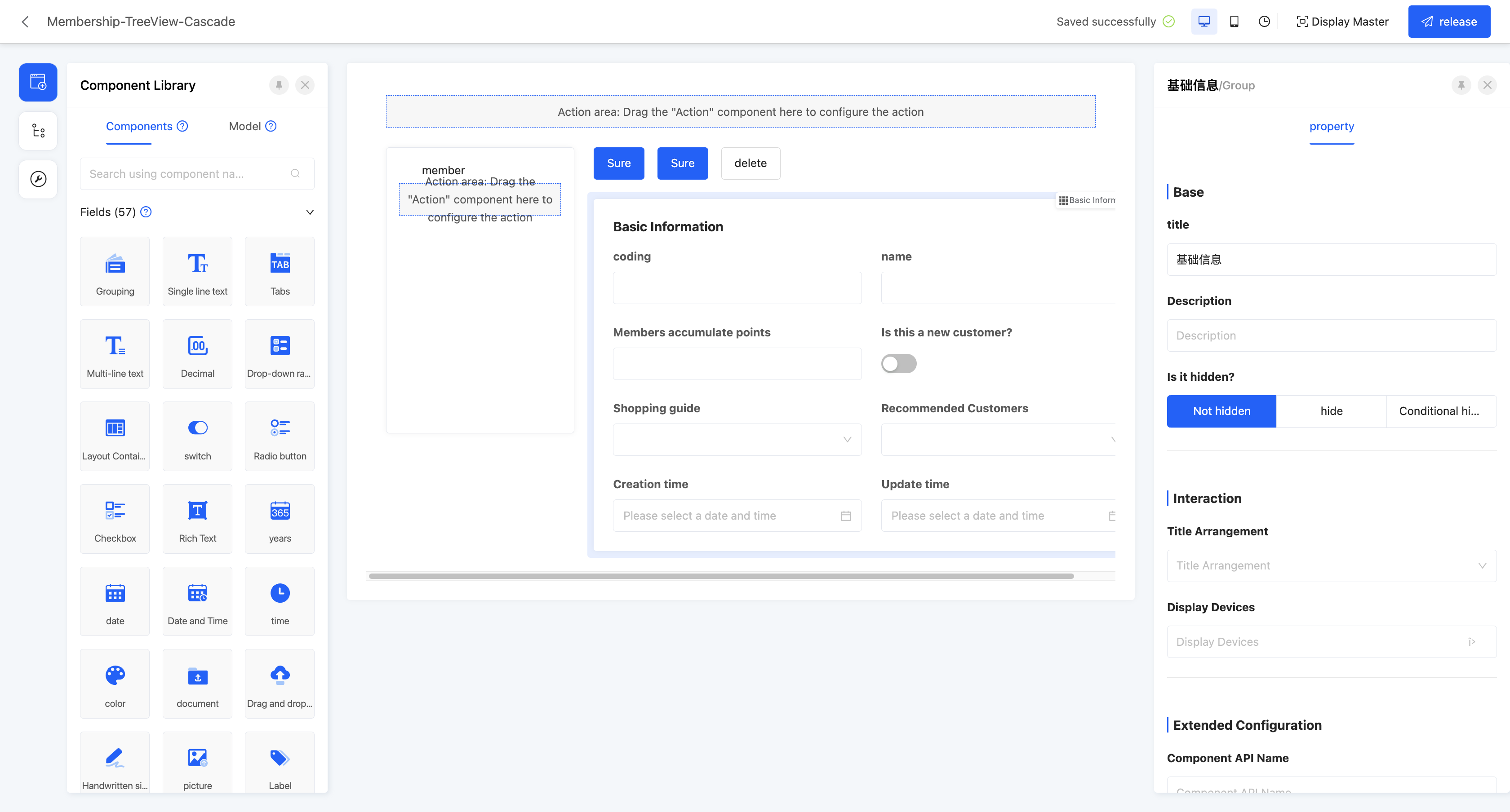 Design Tree View Page Example - Cascading